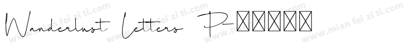 Wanderlust Letters P字体转换
